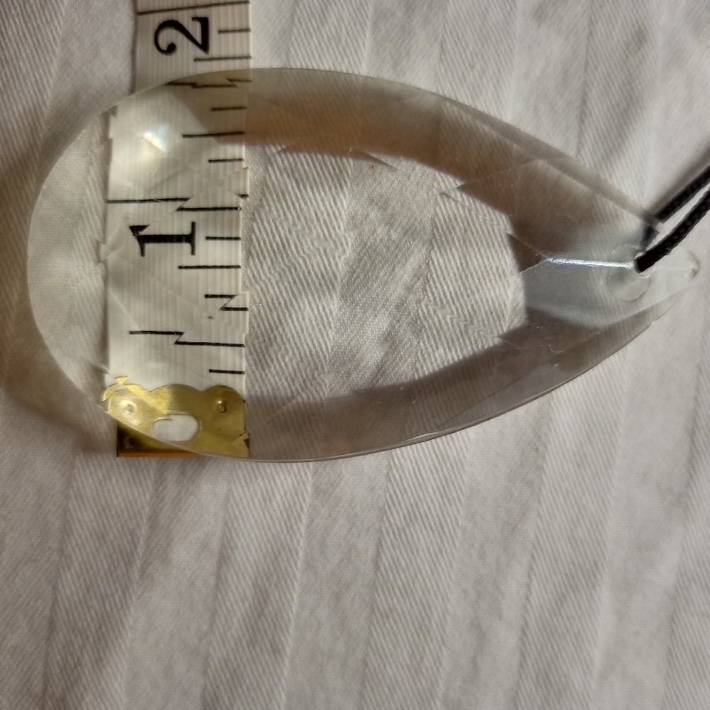 Large teardrop Crystal necklace vintage - Picture 5 of 9